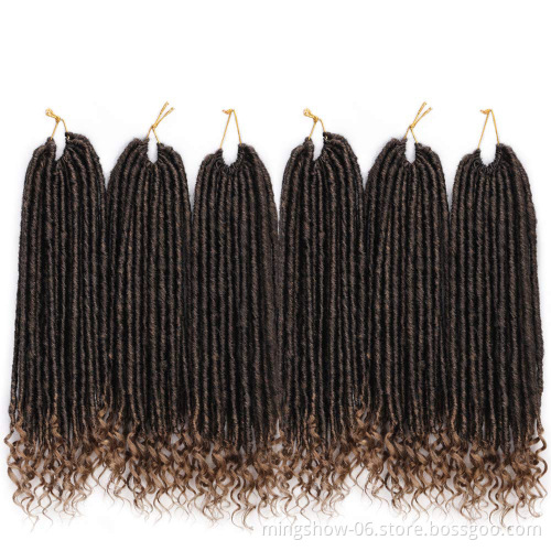 Faux Locs Crochet Braids Natural Soft Synthetic Hair Extension 24 Stands/Pack Goddess Locks
